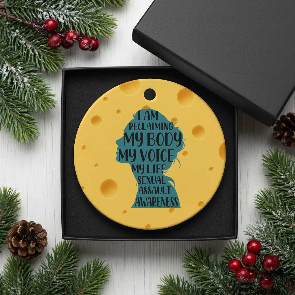 Sexual Assault Awareness Ceramic Ornament Women Support Survivors