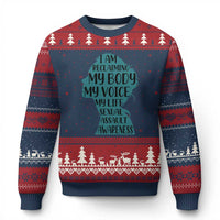 Sexual Assault Awareness Ugly Christmas Sweater Women Support Survivors
