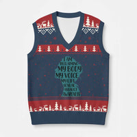 Sexual Assault Awareness V-Neck Knit Sweater Vest Women Support Survivors