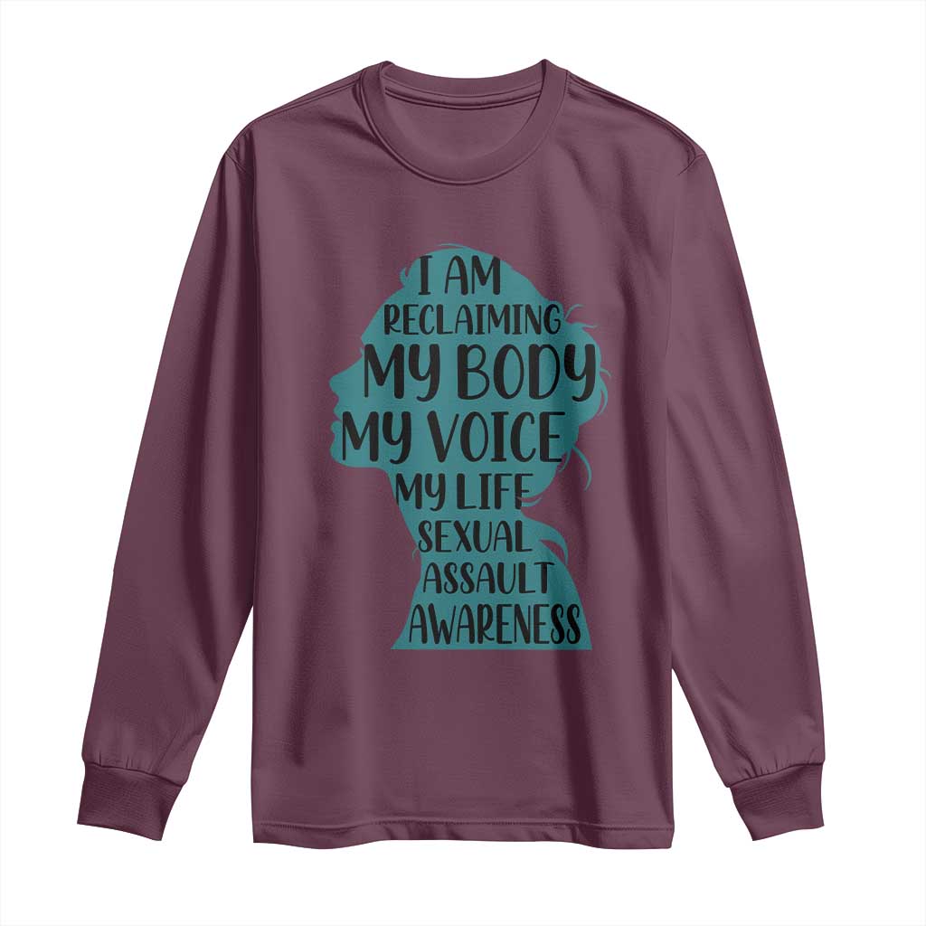 Sexual Assault Awareness Long Sleeve Shirt Women Support Survivors