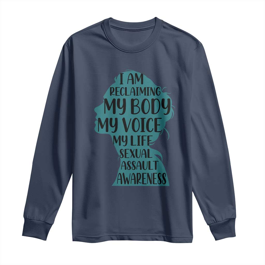 Sexual Assault Awareness Long Sleeve Shirt Women Support Survivors