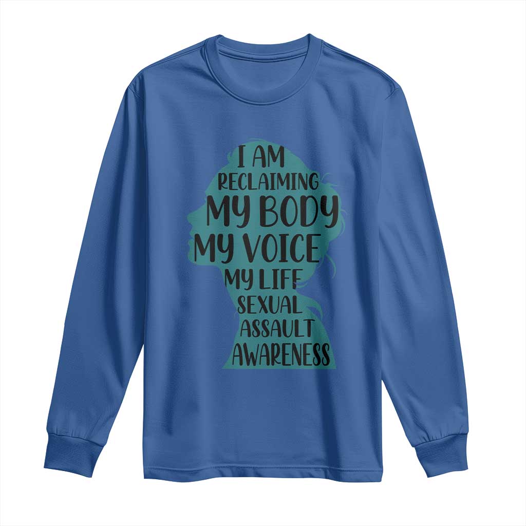 Sexual Assault Awareness Long Sleeve Shirt Women Support Survivors
