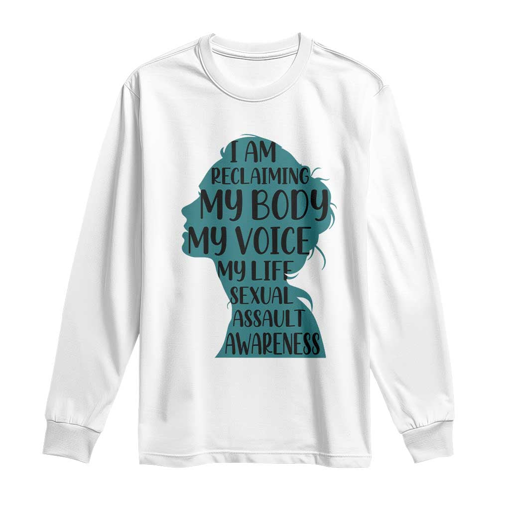 Sexual Assault Awareness Long Sleeve Shirt Women Support Survivors