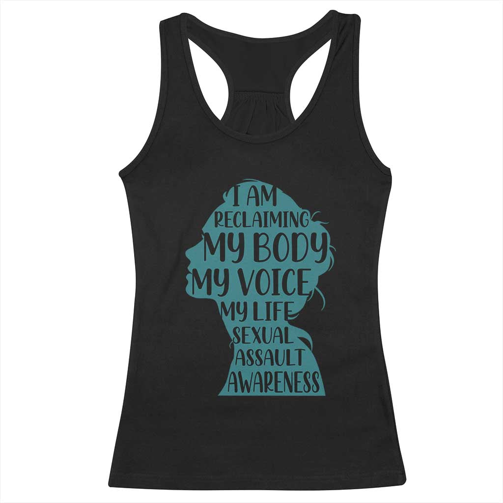 Sexual Assault Awareness Racerback Tank Top Women Support Survivors
