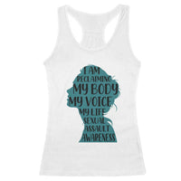 Sexual Assault Awareness Racerback Tank Top Women Support Survivors