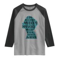 Sexual Assault Awareness Raglan Shirt Women Support Survivors