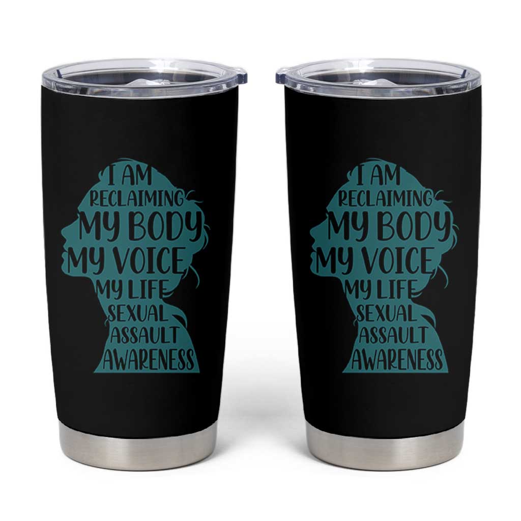 Sexual Assault Awareness Tumbler Cup Women Support Survivors