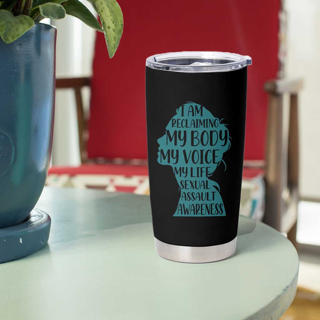 Sexual Assault Awareness Tumbler Cup Women Support Survivors