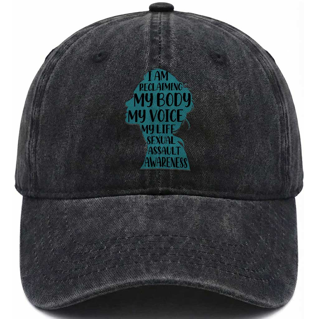 Sexual Assault Awareness Washed Cotton Baseball Cap Women Support Survivors