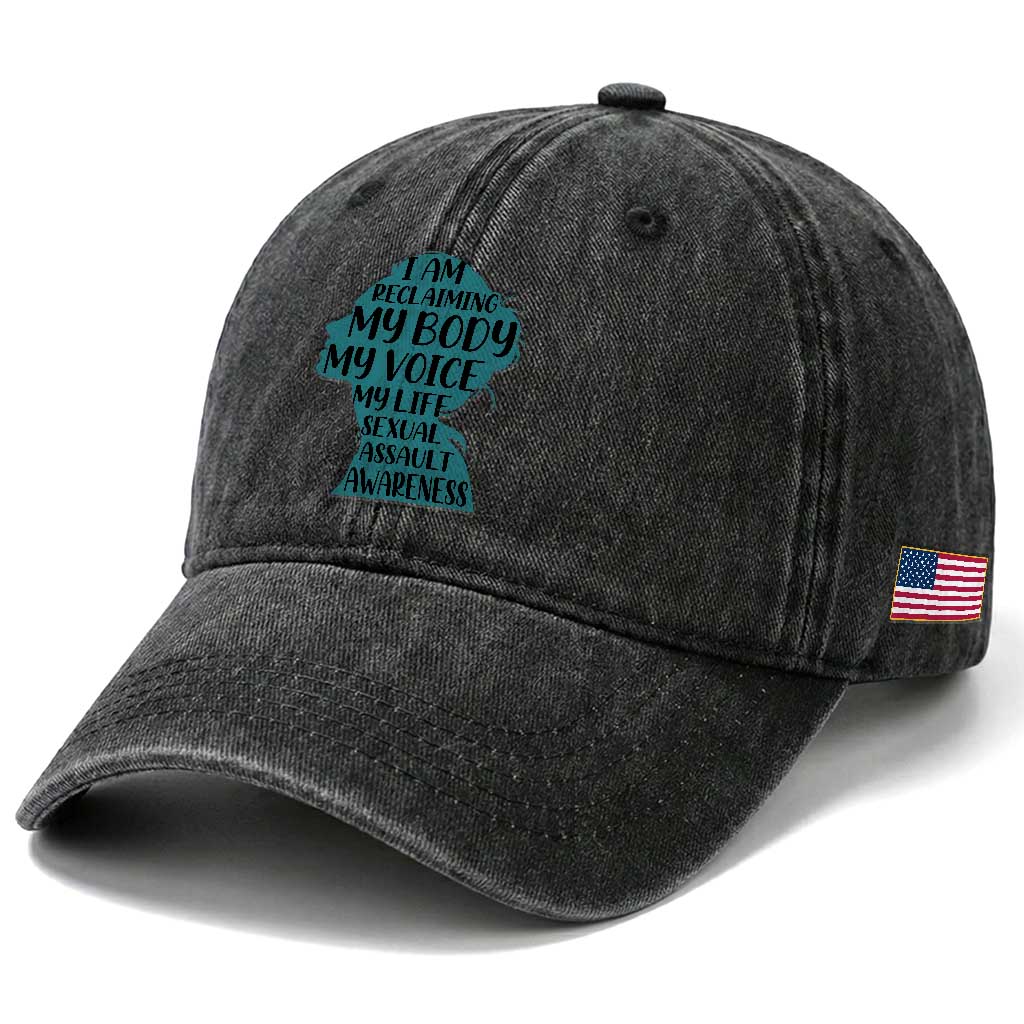 Sexual Assault Awareness Washed Cotton Baseball Cap Women Support Survivors