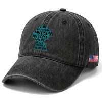 Sexual Assault Awareness Washed Cotton Baseball Cap Women Support Survivors