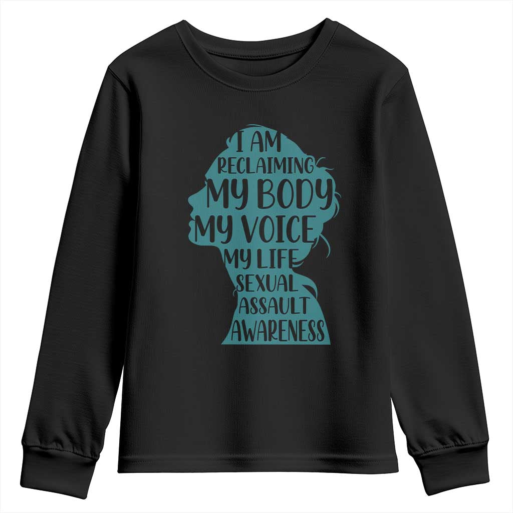 Sexual Assault Awareness Youth Sweatshirt Women Support Survivors