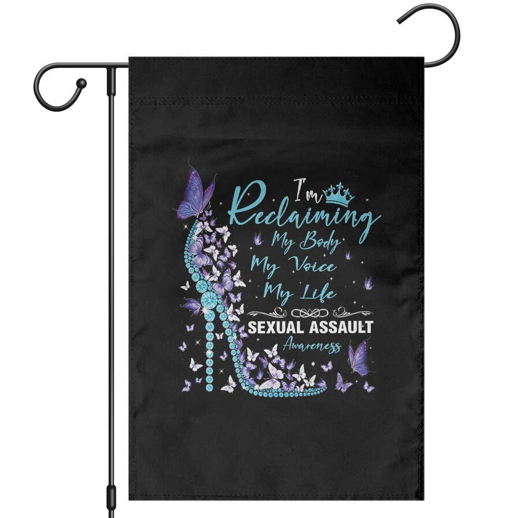 Sexual Assault Awareness Garden Flag I Am Reclaiming My Body My Voice My Life