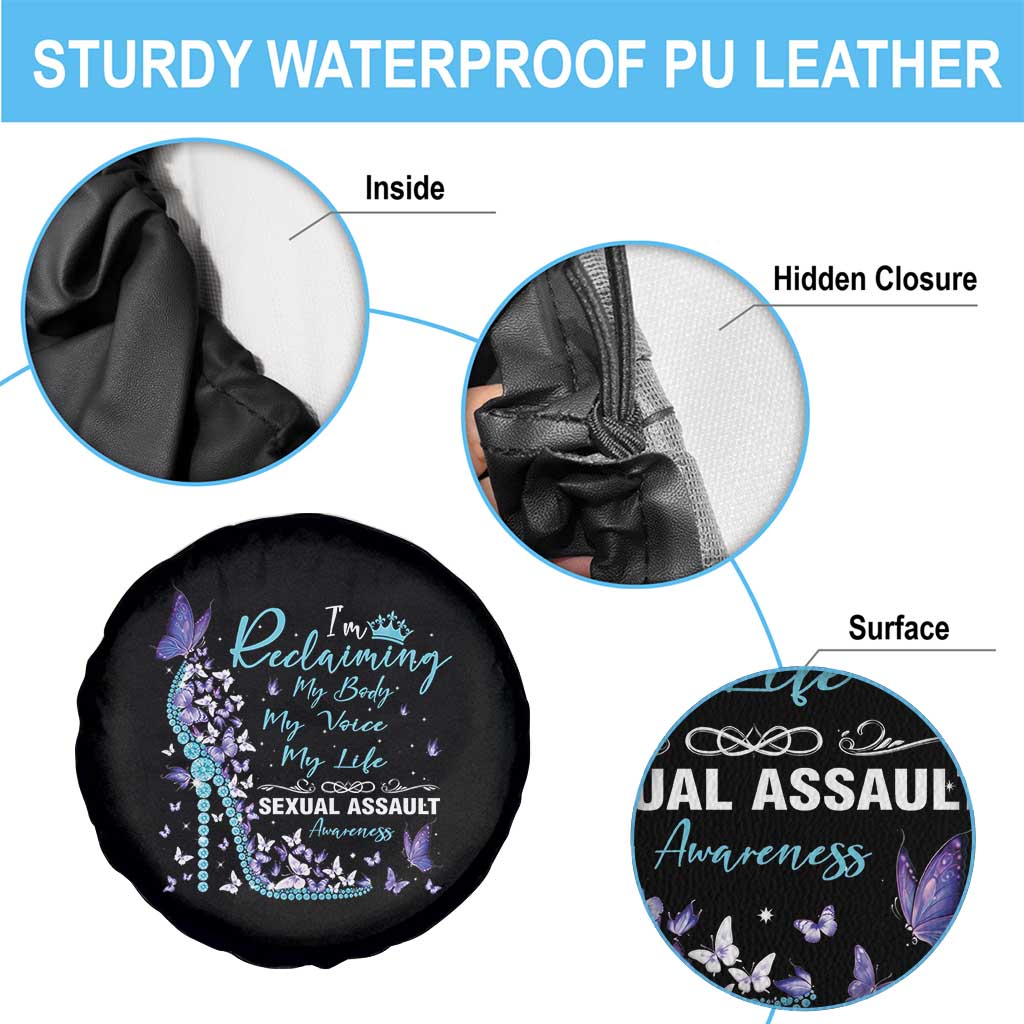 Sexual Assault Awareness Spare Tire Cover I Am Reclaiming My Body My Voice My Life