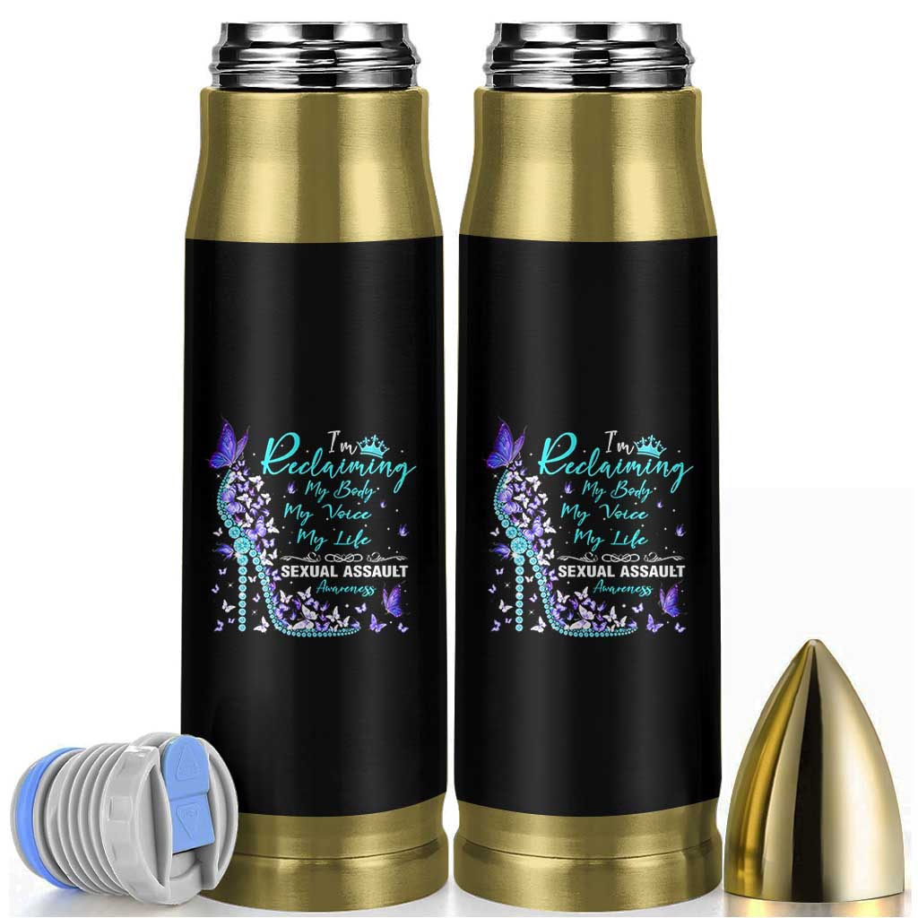 Sexual Assault Awareness Bullet Tumbler I Am Reclaiming My Body My Voice My Life