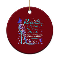 Sexual Assault Awareness Ceramic Ornament I Am Reclaiming My Body My Voice My Life