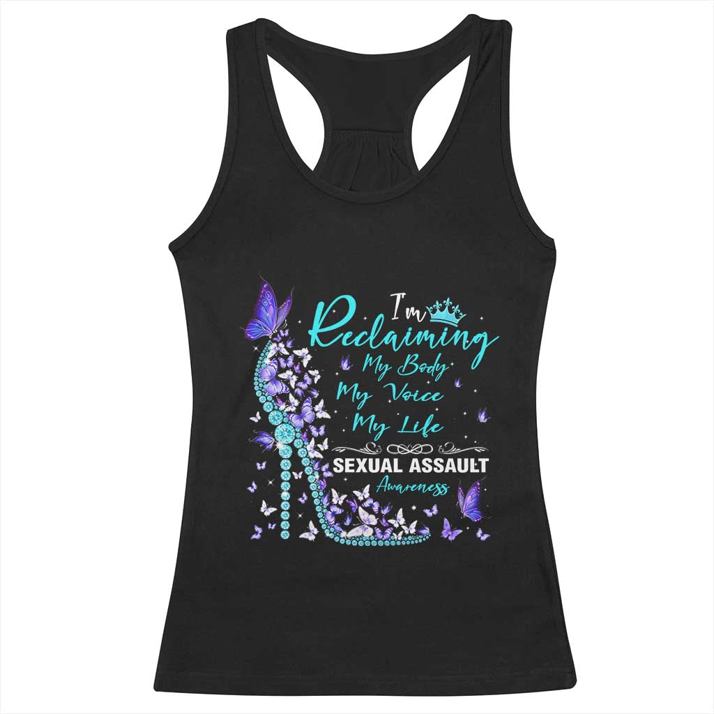 Sexual Assault Awareness Racerback Tank Top I Am Reclaiming My Body My Voice My Life