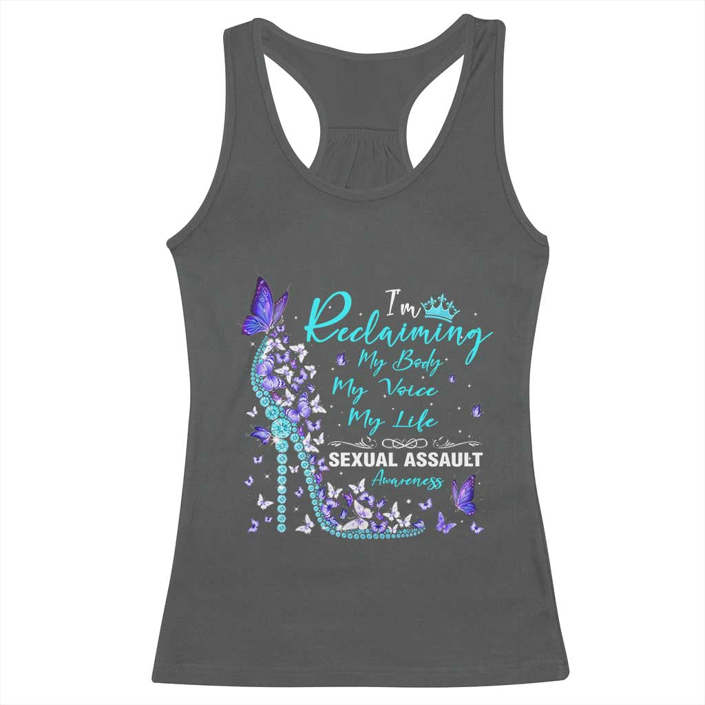 Sexual Assault Awareness Racerback Tank Top I Am Reclaiming My Body My Voice My Life