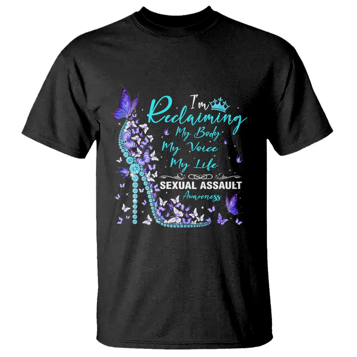 Sexual Assault Awareness T Shirt I Am Reclaiming My Body My Voice My Life