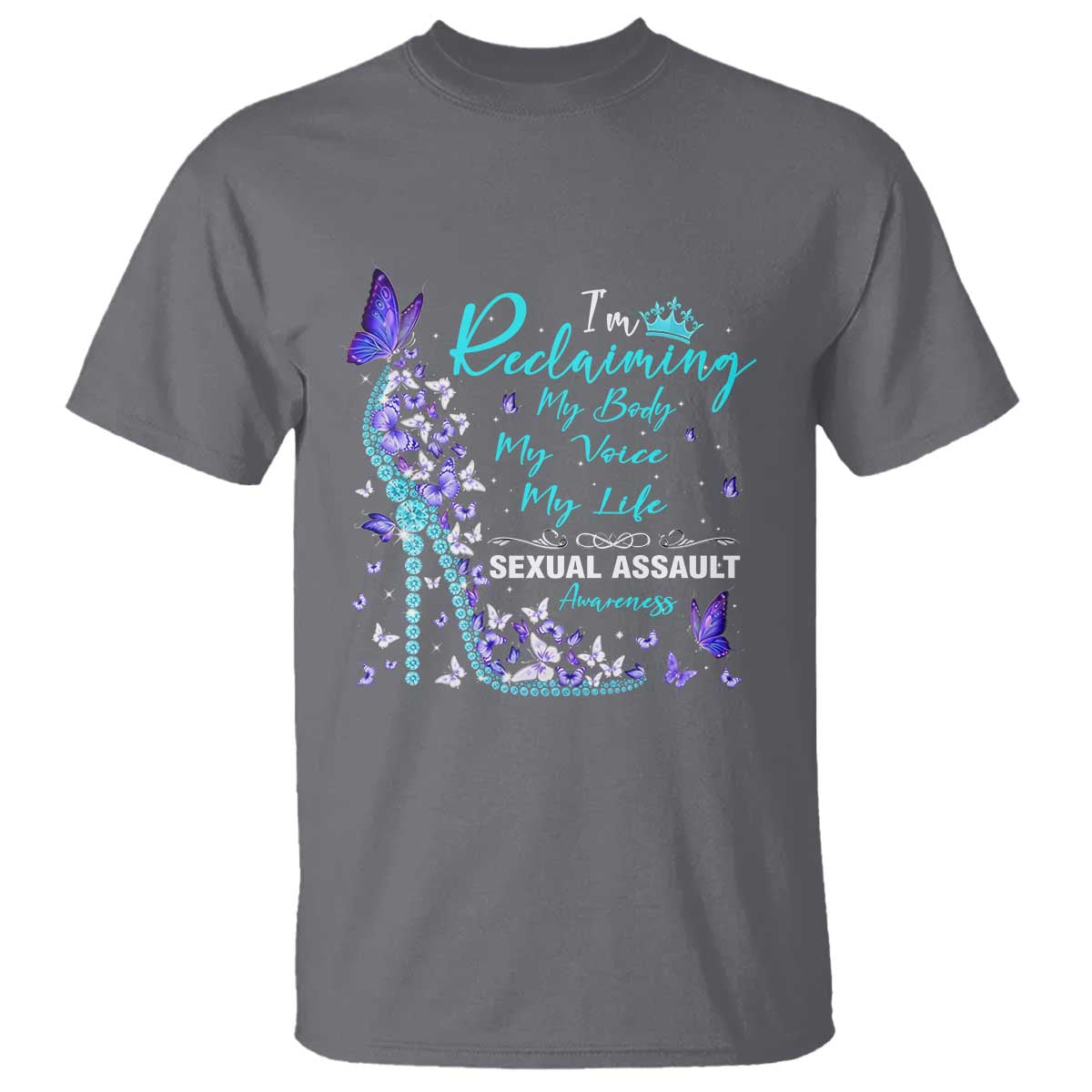 Sexual Assault Awareness T Shirt I Am Reclaiming My Body My Voice My Life