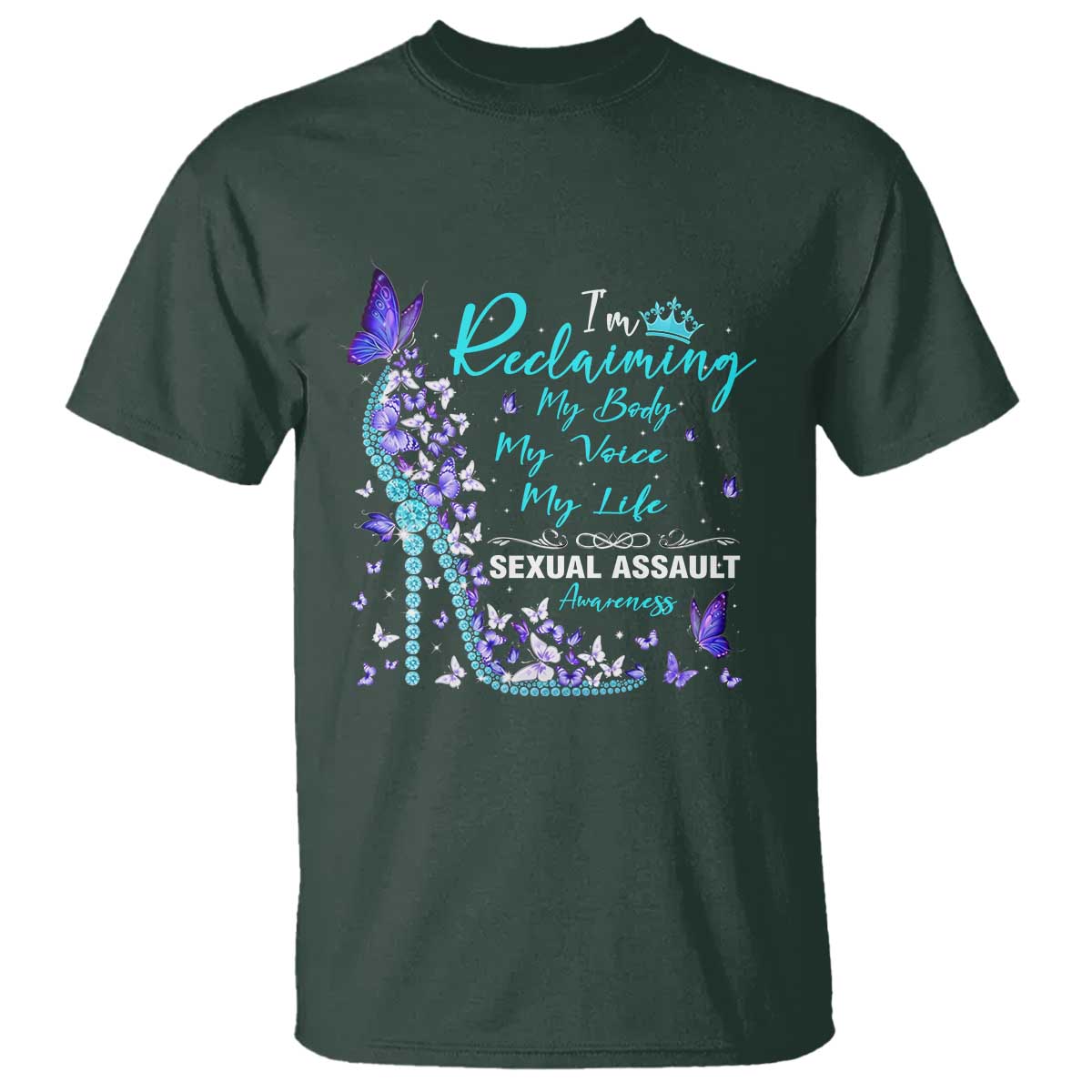 Sexual Assault Awareness T Shirt I Am Reclaiming My Body My Voice My Life