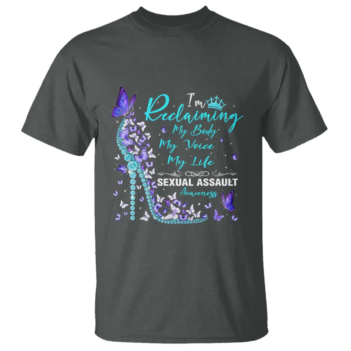 Sexual Assault Awareness T Shirt I Am Reclaiming My Body My Voice My Life
