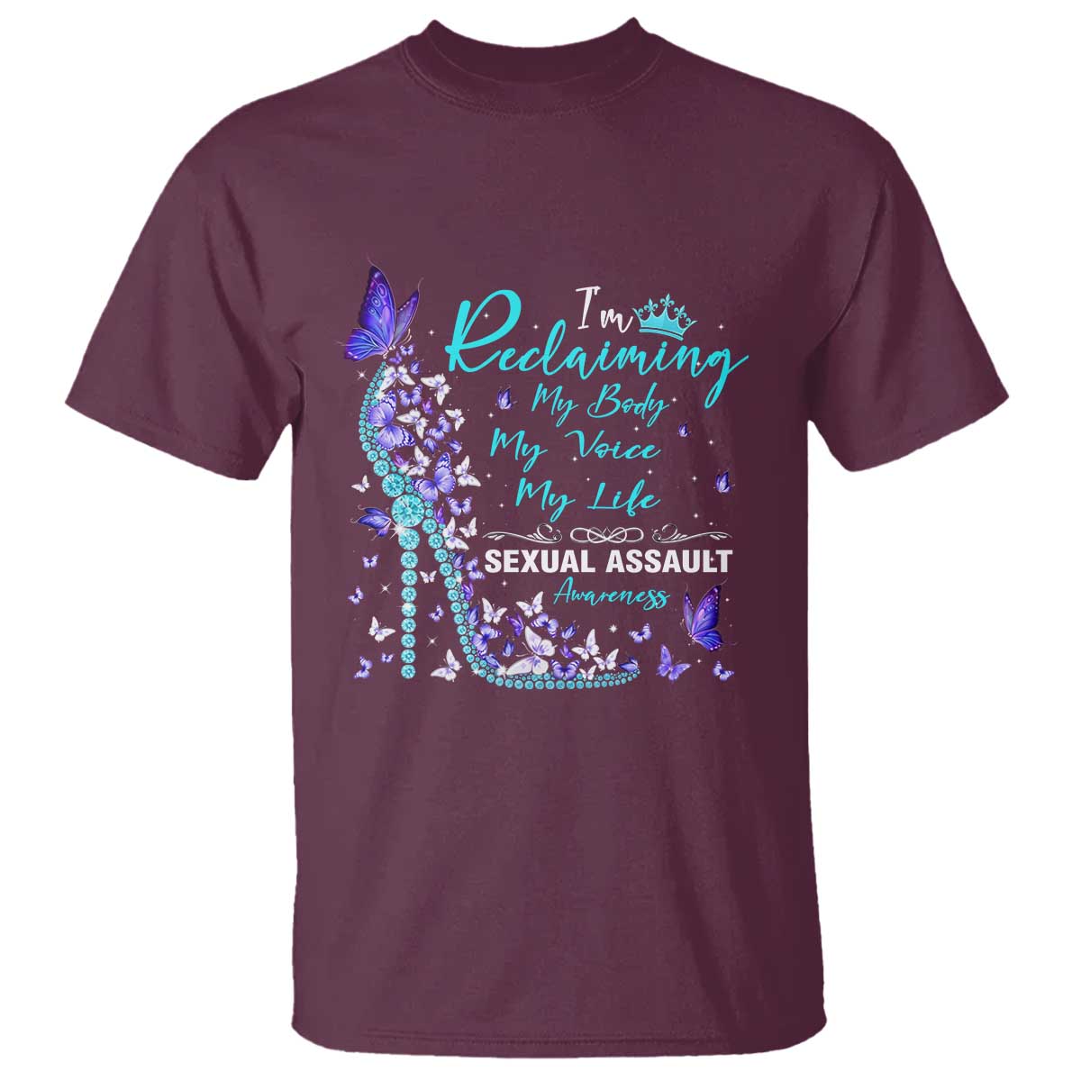Sexual Assault Awareness T Shirt I Am Reclaiming My Body My Voice My Life