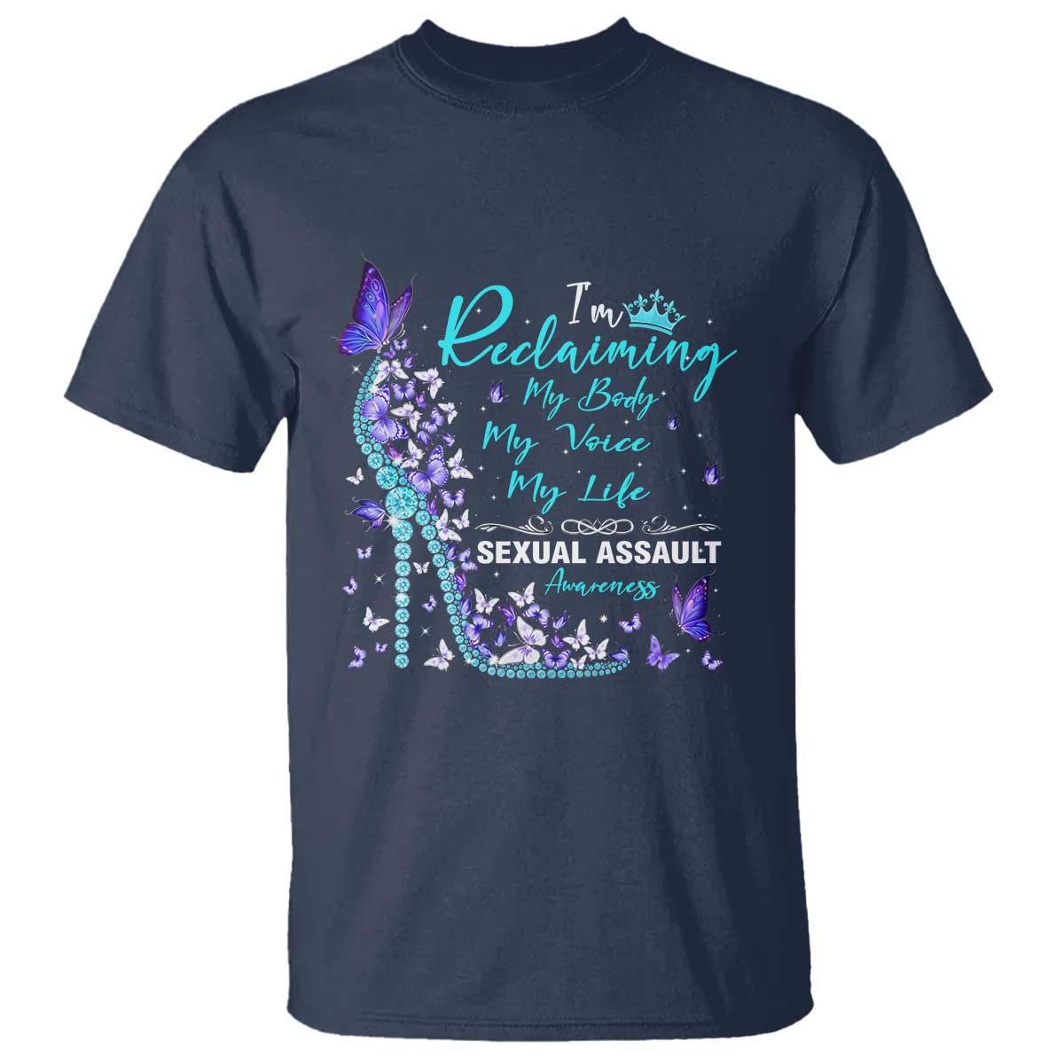 Sexual Assault Awareness T Shirt I Am Reclaiming My Body My Voice My Life