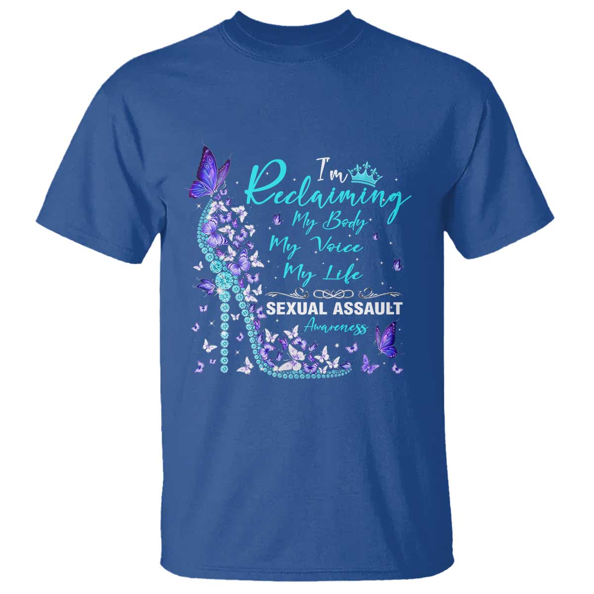 Sexual Assault Awareness T Shirt I Am Reclaiming My Body My Voice My Life
