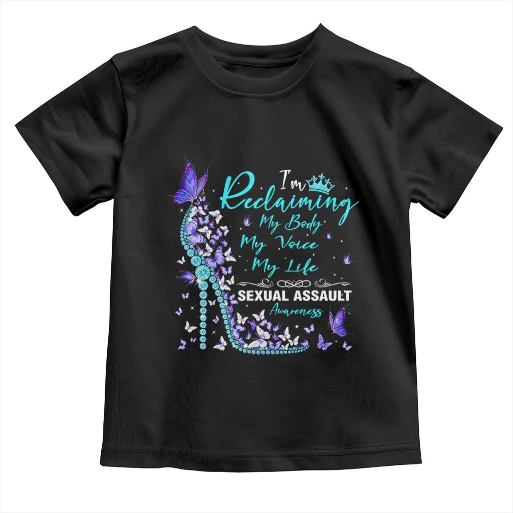 Sexual Assault Awareness Toddler T Shirt I Am Reclaiming My Body My Voice My Life