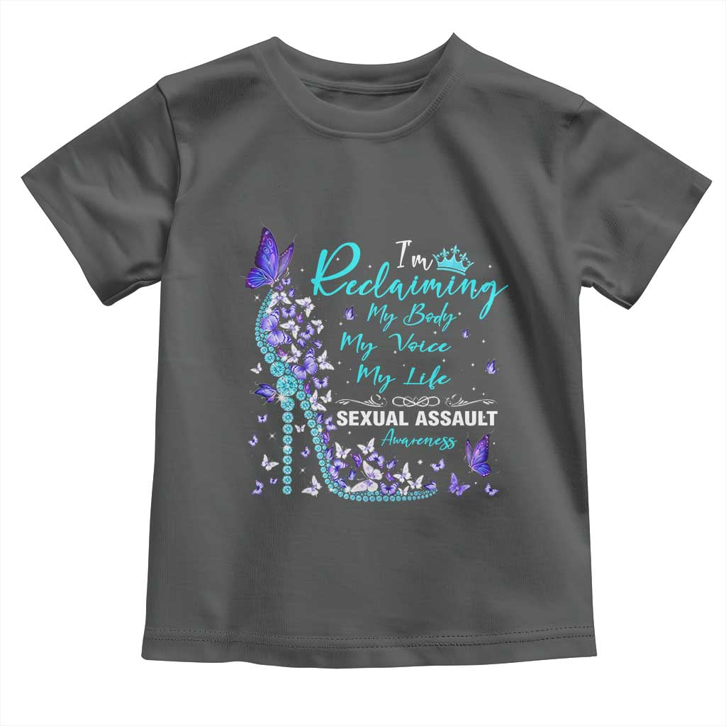 Sexual Assault Awareness Toddler T Shirt I Am Reclaiming My Body My Voice My Life