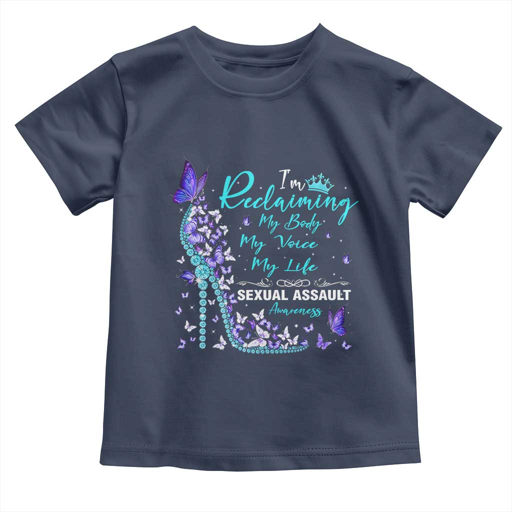 Sexual Assault Awareness Toddler T Shirt I Am Reclaiming My Body My Voice My Life