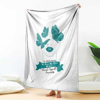 Sexual Assault Awareness Month Throw Blanket I Am Reclaiming My Body My Voice My Life