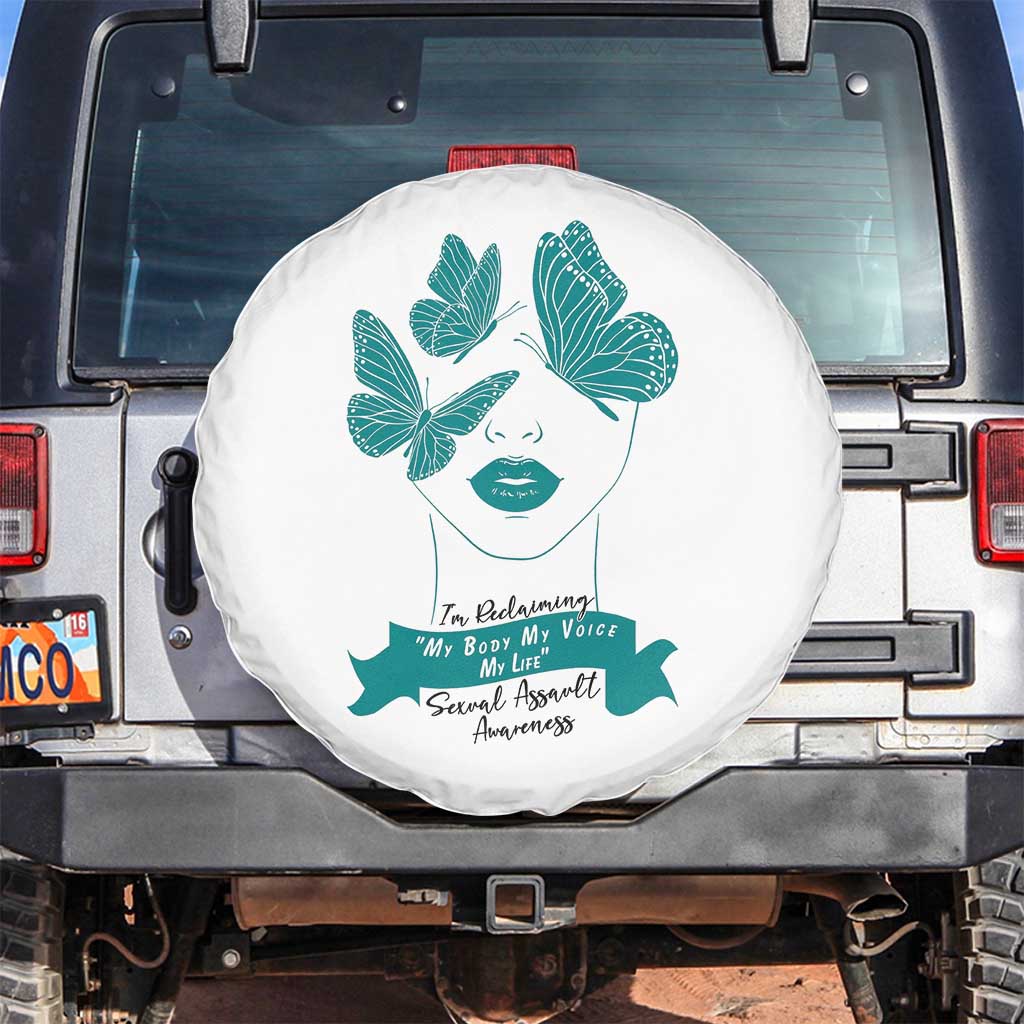 Sexual Assault Awareness Month Spare Tire Cover I Am Reclaiming My Body My Voice My Life