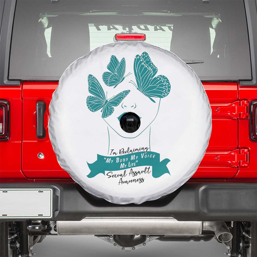 Sexual Assault Awareness Month Spare Tire Cover I Am Reclaiming My Body My Voice My Life