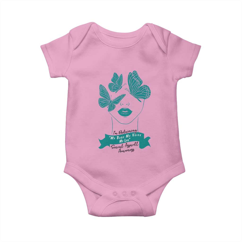 Sexual Assault Awareness Month Baby Onesie I Am Reclaiming My Body My Voice My Life