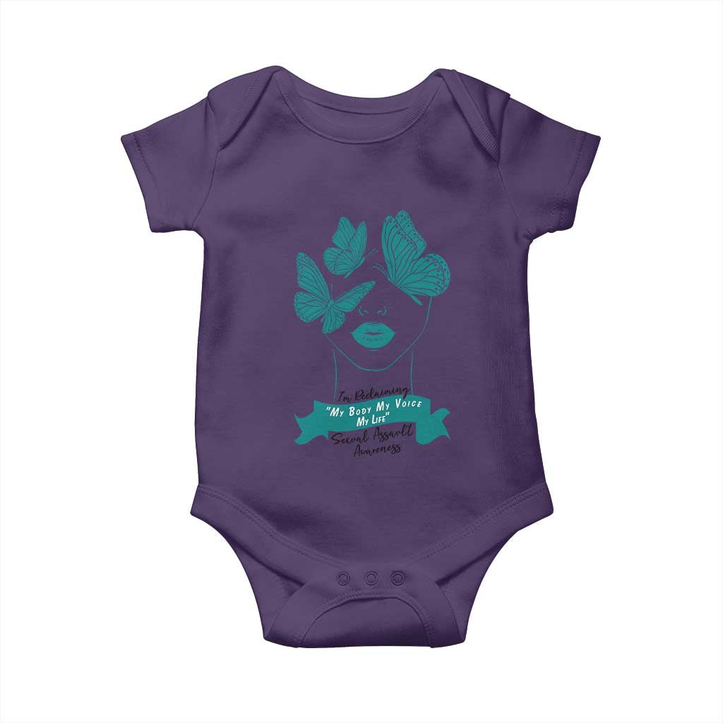 Sexual Assault Awareness Month Baby Onesie I Am Reclaiming My Body My Voice My Life