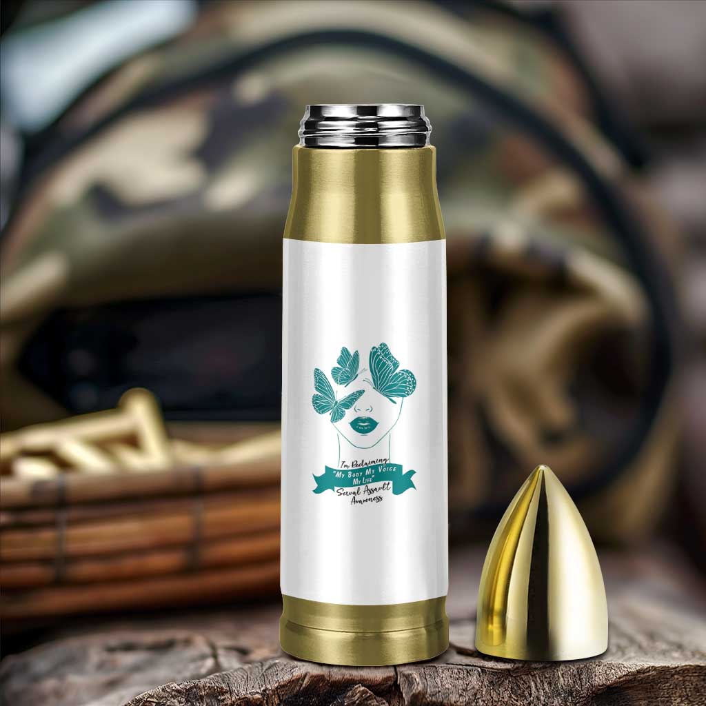 Sexual Assault Awareness Month Bullet Tumbler I Am Reclaiming My Body My Voice My Life