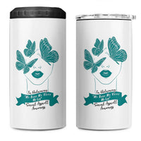 Sexual Assault Awareness Month 4 in 1 Can Cooler Tumbler I Am Reclaiming My Body My Voice My Life
