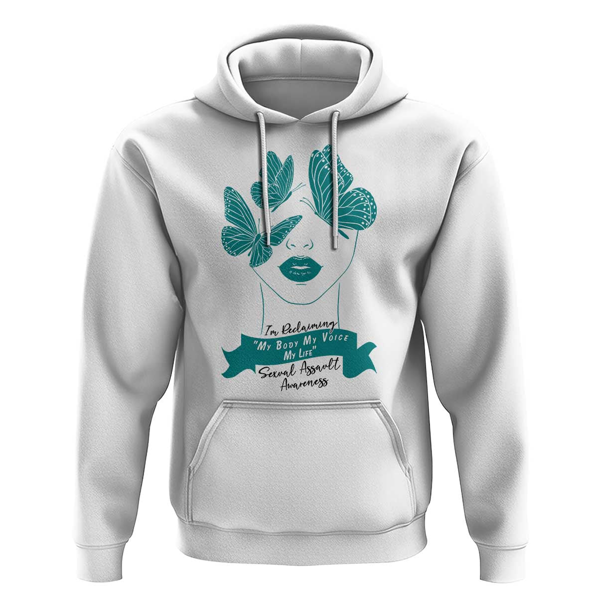 Sexual Assault Awareness Month Hoodie I Am Reclaiming My Body My Voice My Life