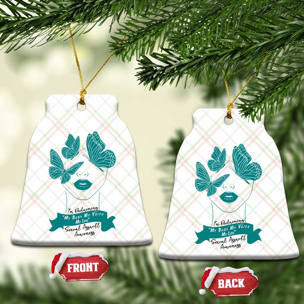 Sexual Assault Awareness Month Ceramic Ornament I Am Reclaiming My Body My Voice My Life
