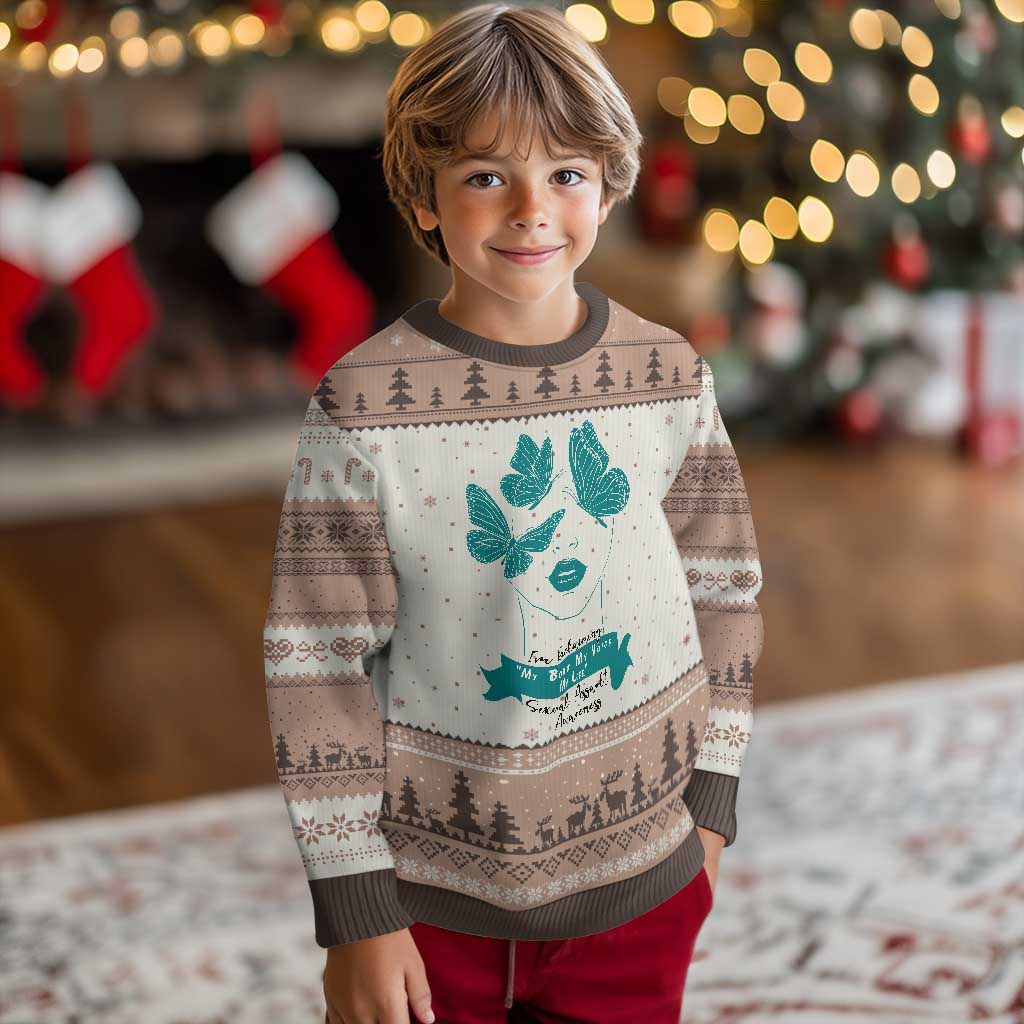 Sexual Assault Awareness Month Ugly Christmas Sweater I Am Reclaiming My Body My Voice My Life