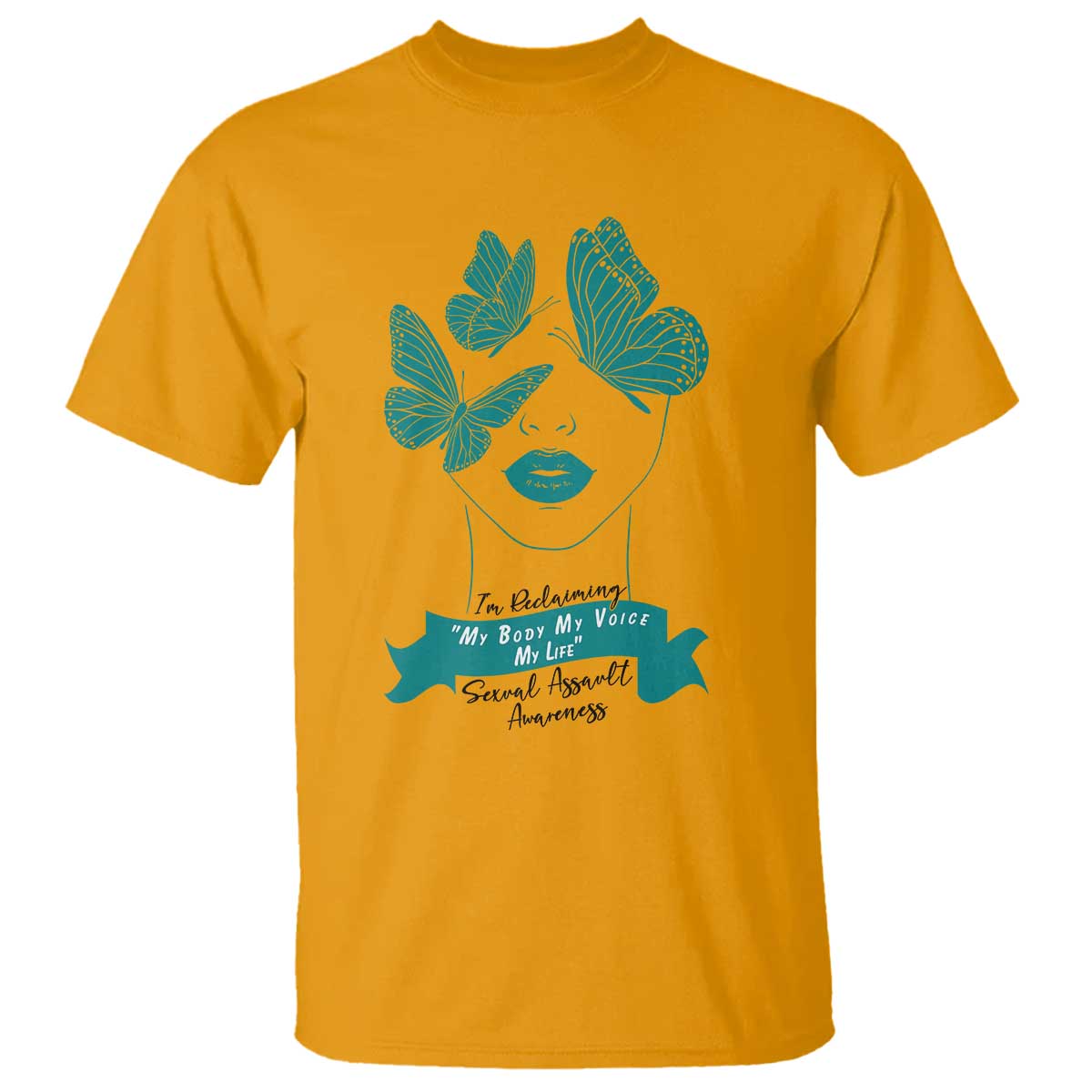 Sexual Assault Awareness Month T Shirt I Am Reclaiming My Body My Voice My Life