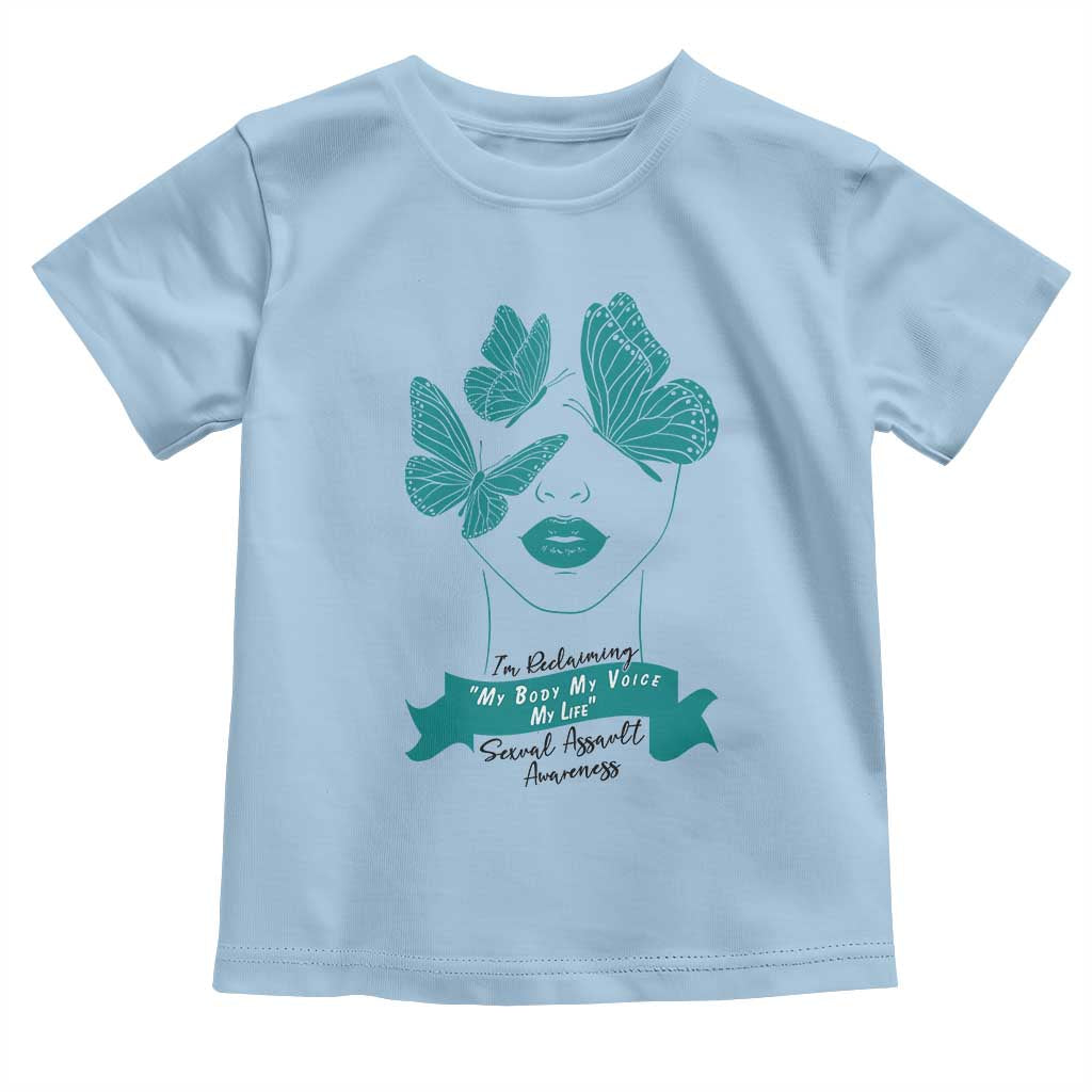 Sexual Assault Awareness Month Toddler T Shirt I Am Reclaiming My Body My Voice My Life