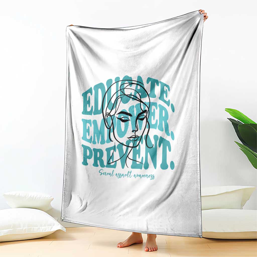 Sexual Assault Awareness Prevention Throw Blanket Educate Empower Prevent Women's Right