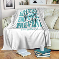 Sexual Assault Awareness Prevention Throw Blanket Educate Empower Prevent Women's Right