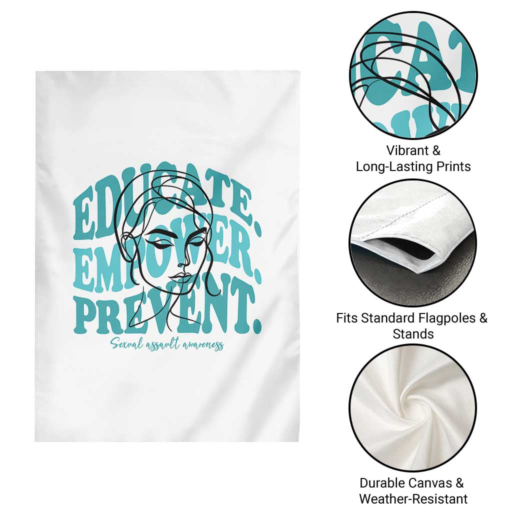 Sexual Assault Awareness Prevention Garden Flag Educate Empower Prevent Women's Right