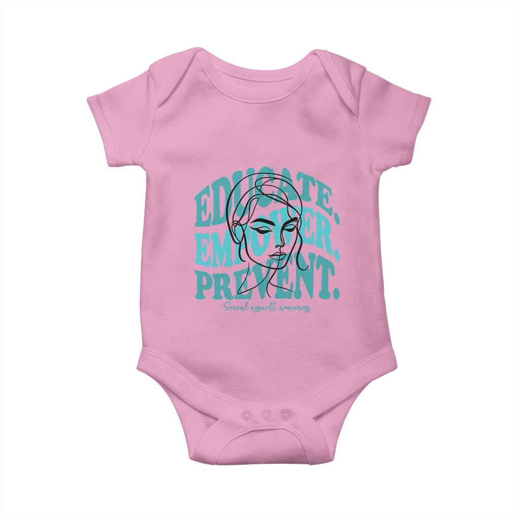 Sexual Assault Awareness Prevention Baby Onesie Educate Empower Prevent Women's Right