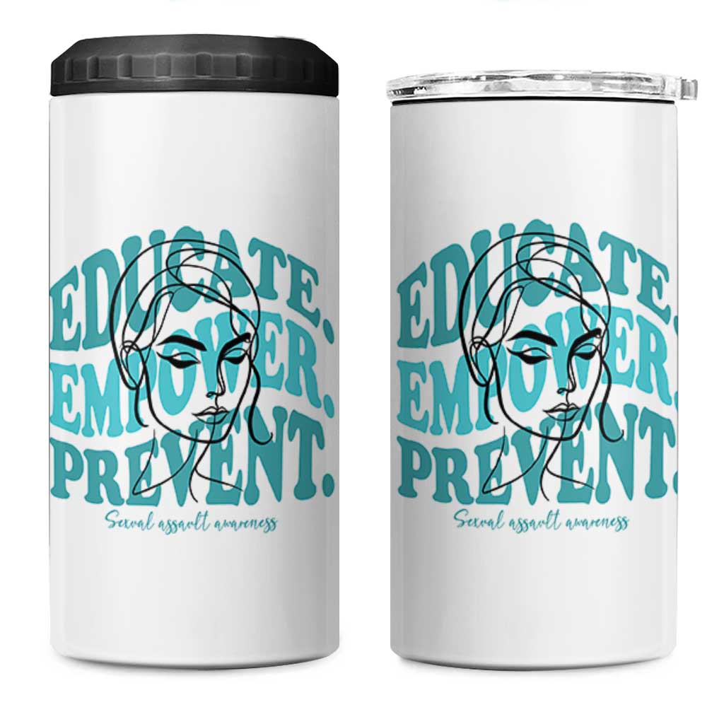 Sexual Assault Awareness Prevention 4 in 1 Can Cooler Tumbler Educate Empower Prevent Women's Right