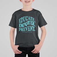 Sexual Assault Awareness Prevention T Shirt For Kid Educate Empower Prevent Women's Right